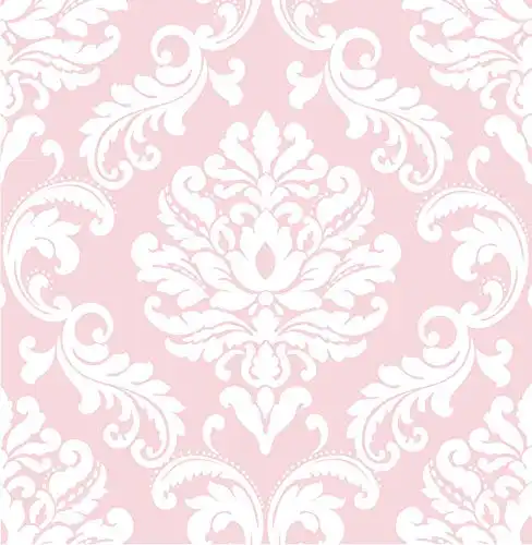 Pretty Pink Ariel Peel and Stick Peel & Stick Wallpaper