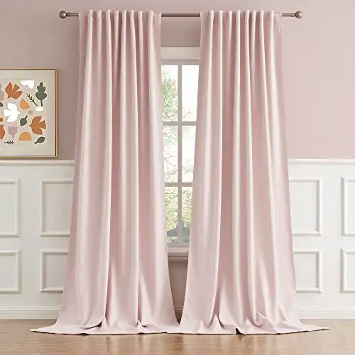 Baby Pink Thermal Insulated Blackout Curtains