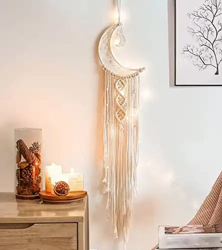Beautiful Macrame Woven Wall Hanging Moon Dream Catcher