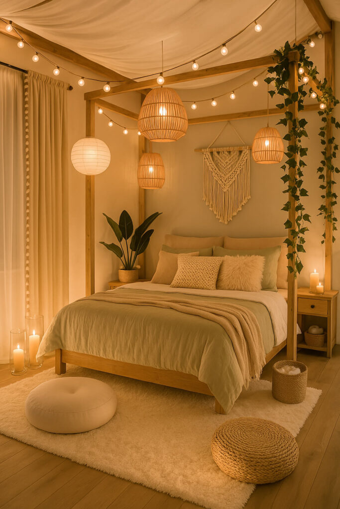 Cozy boho bedroom