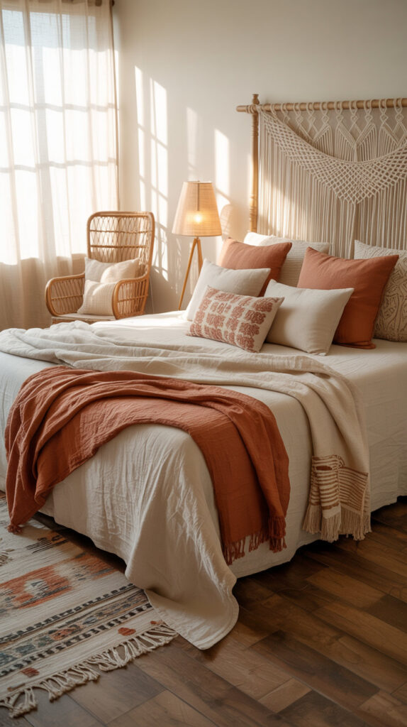 cozy boho bedroom12