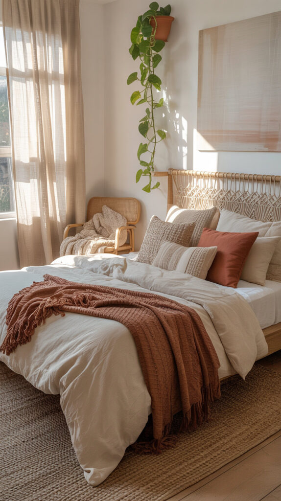 cozy boho bedroom41