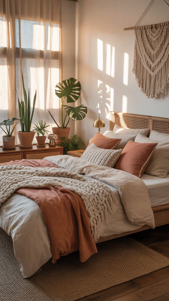 cozy boho bedroom44
