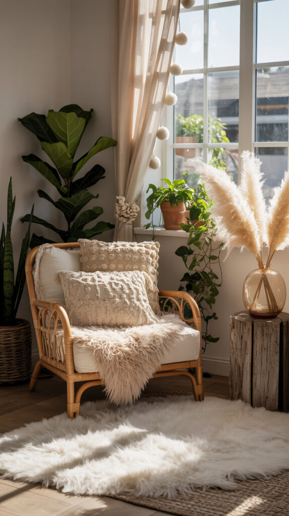 earthy boho living room2
