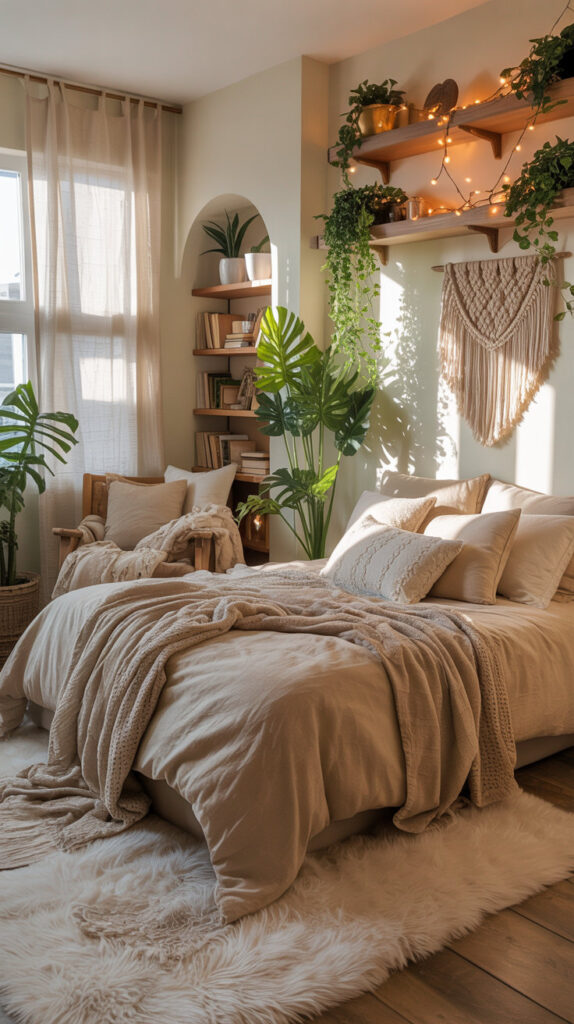 boho chic bedroom1 boho bedrrom with cozy chair