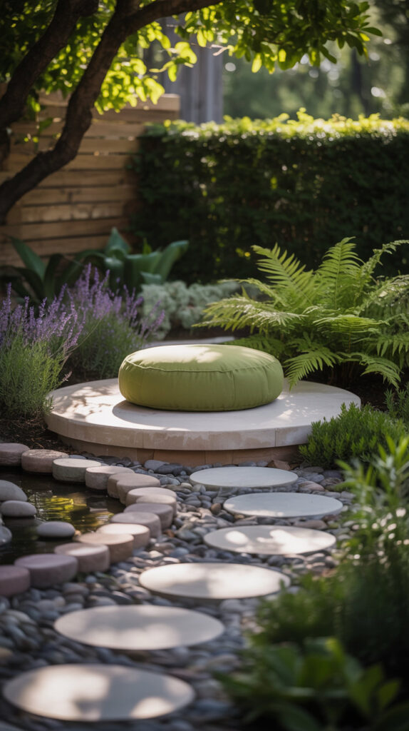 outdoor meditation space ideas50