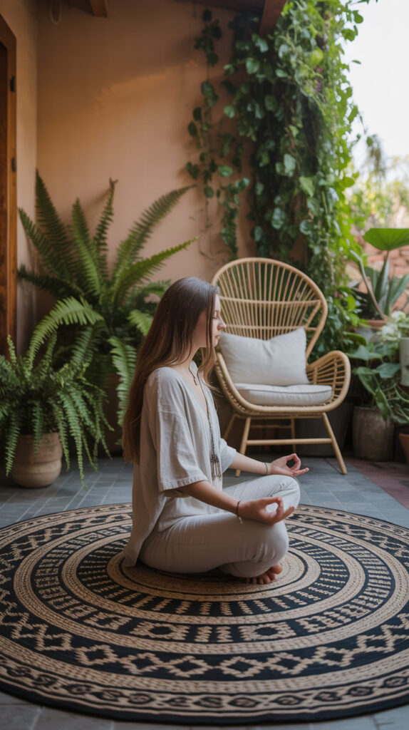 outdoor meditation space ideas58