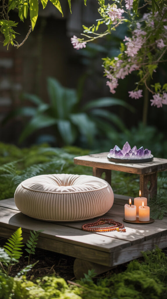 outdoor meditation space ideas70