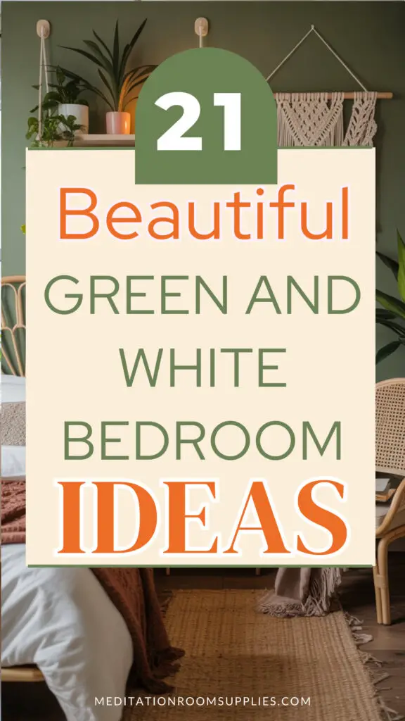 21 beautiful green and white bedroom ideas
