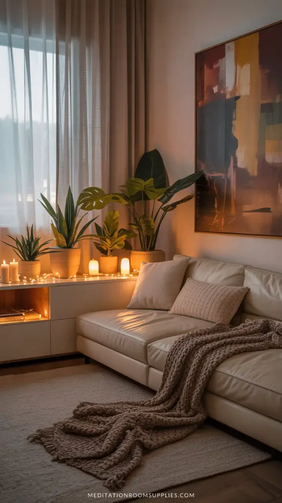 living room apartment with cozy decor