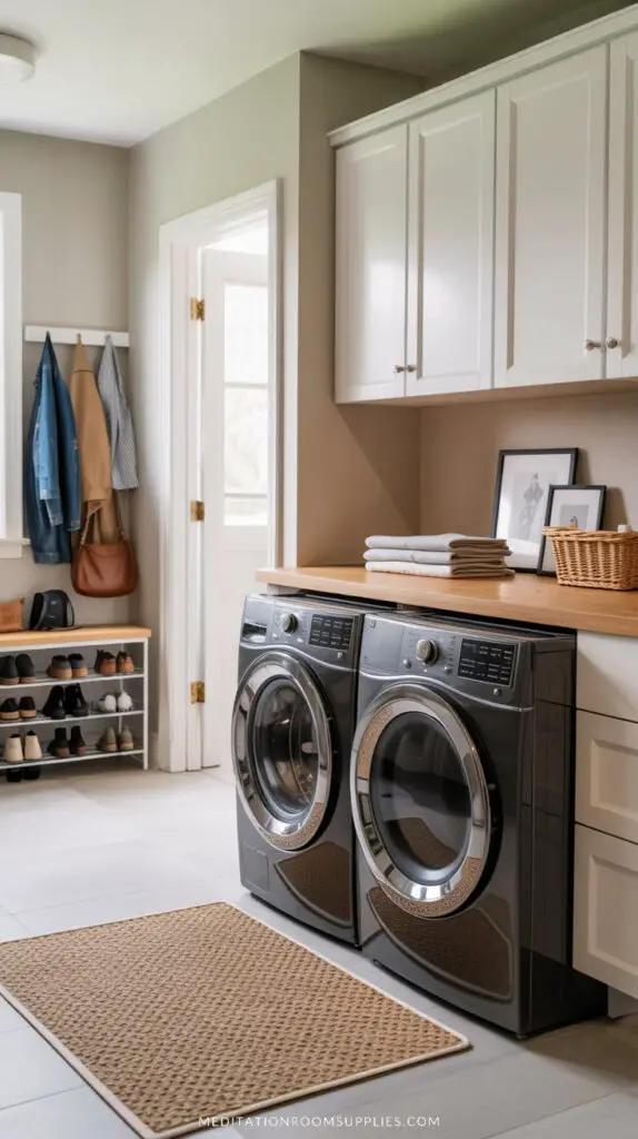 mudroom with laundry room with folding station