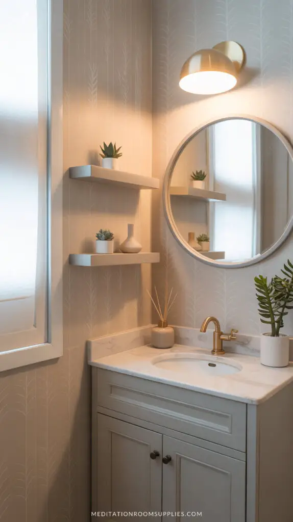 bathroom sink with minimal modern decor